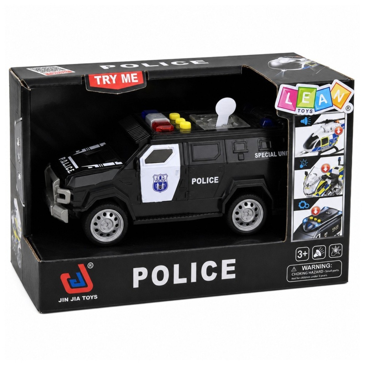 Melnā speciālo uzdevumu policijas automašīna 1:32