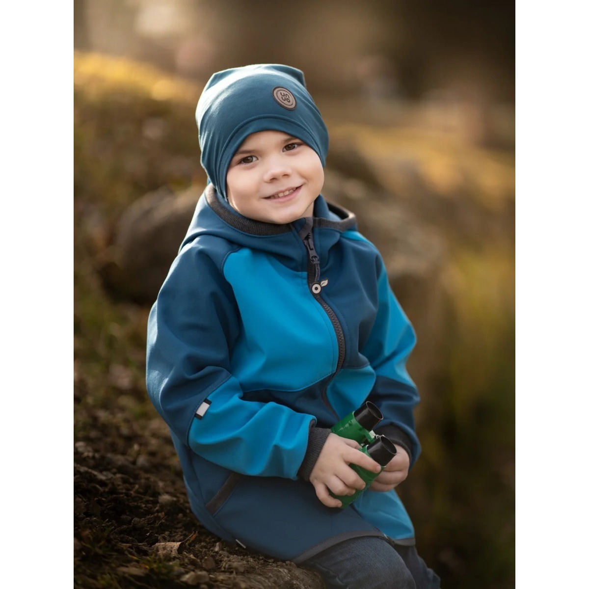 Bērnu softshell jope fliisvoodriga Street, cobalt-türkiis