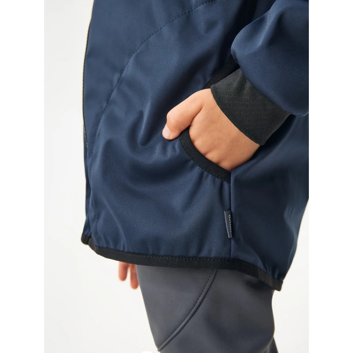 Bērnu softshell jaka bez oderes, tumši zila