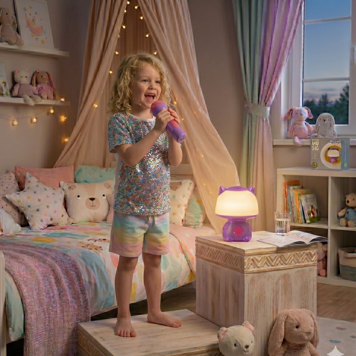 Multifunktsionaalne RGB lamp Bluetooth kõlar karaoke häälmod