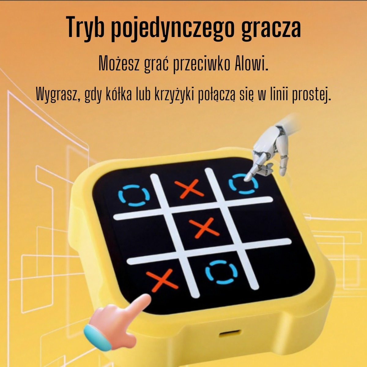 Woopie elektroniskā krustiņu un nullīšu spēle ar 4 spēles režīmiem