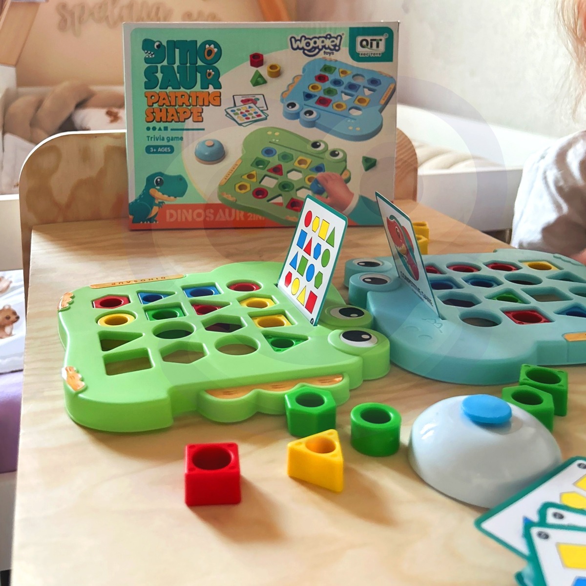 Montessori dinosauruste pusle, mis sobib kujunditega