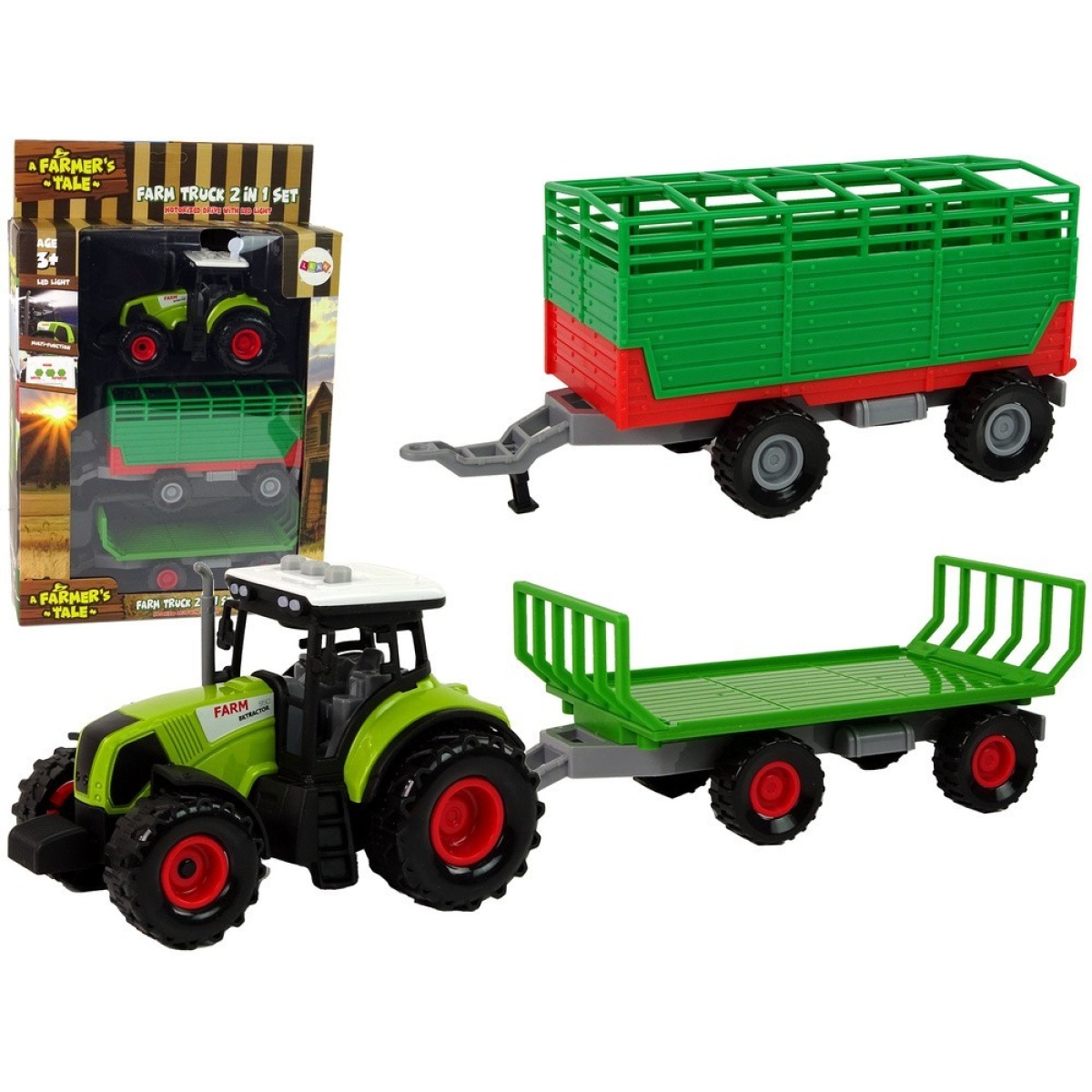Spēļutraktor kahe haagisega