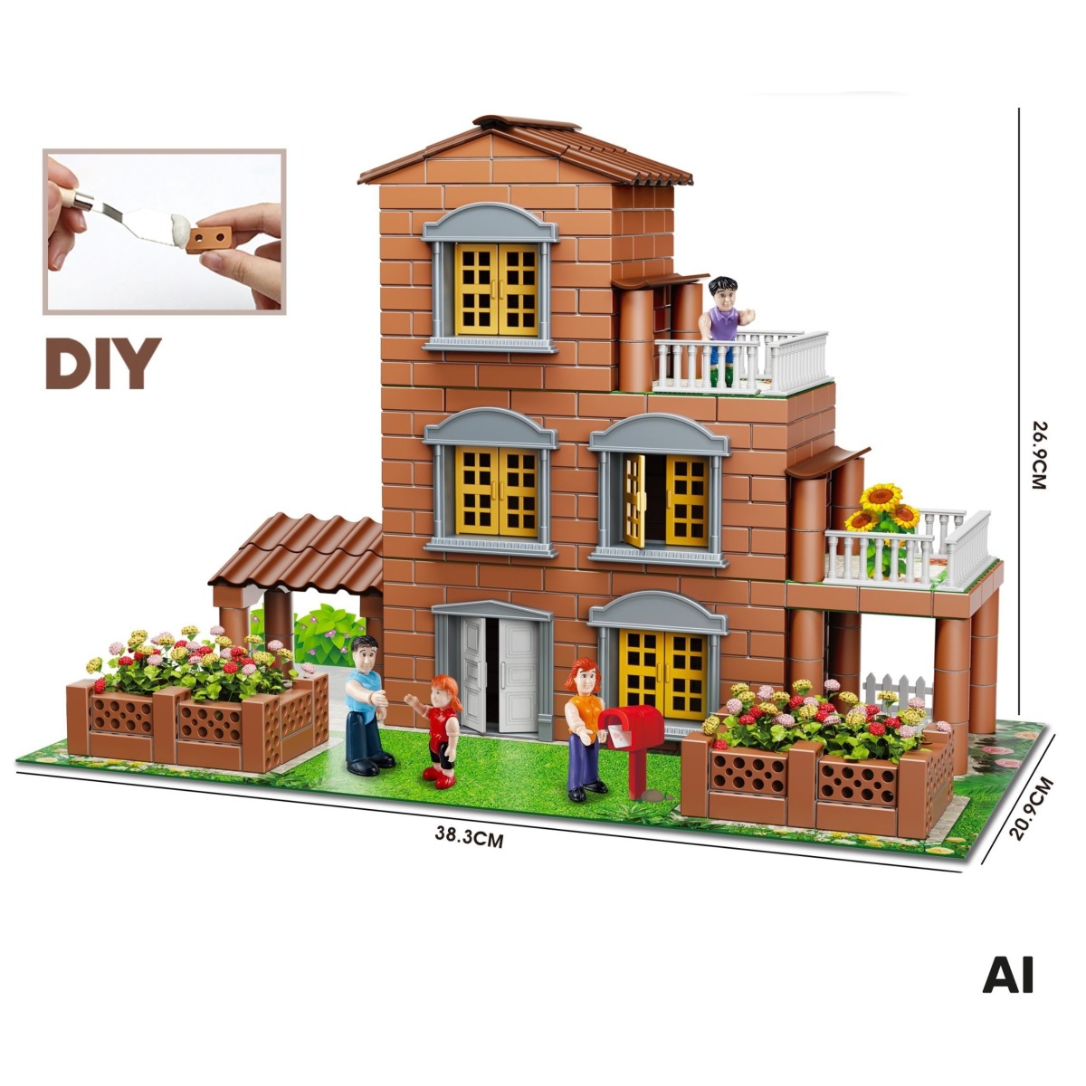Telliskivivilla ehituskomplekt 454 tk Little Architect
