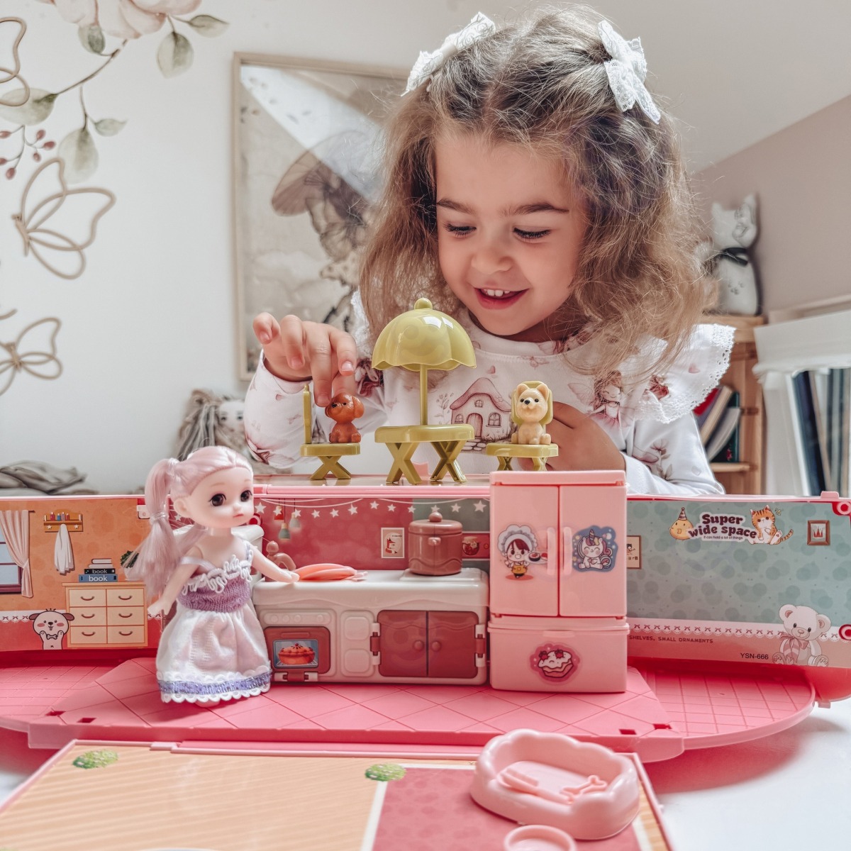 WOOPIE 2-in-1 XXL kemperis un leļļu māja