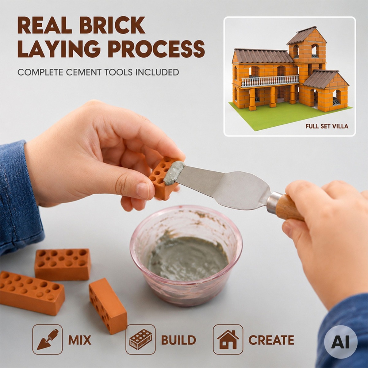 Brick Villa ehituskomplekt 461 tk bērniem