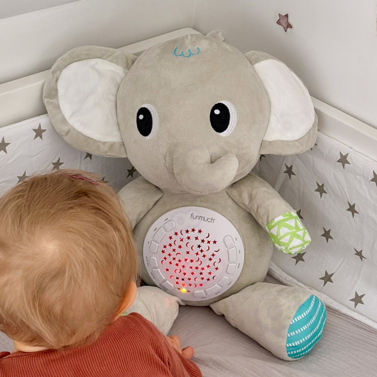 BABY Elevandi kaisukas projektori ja rahustavate helidega 12