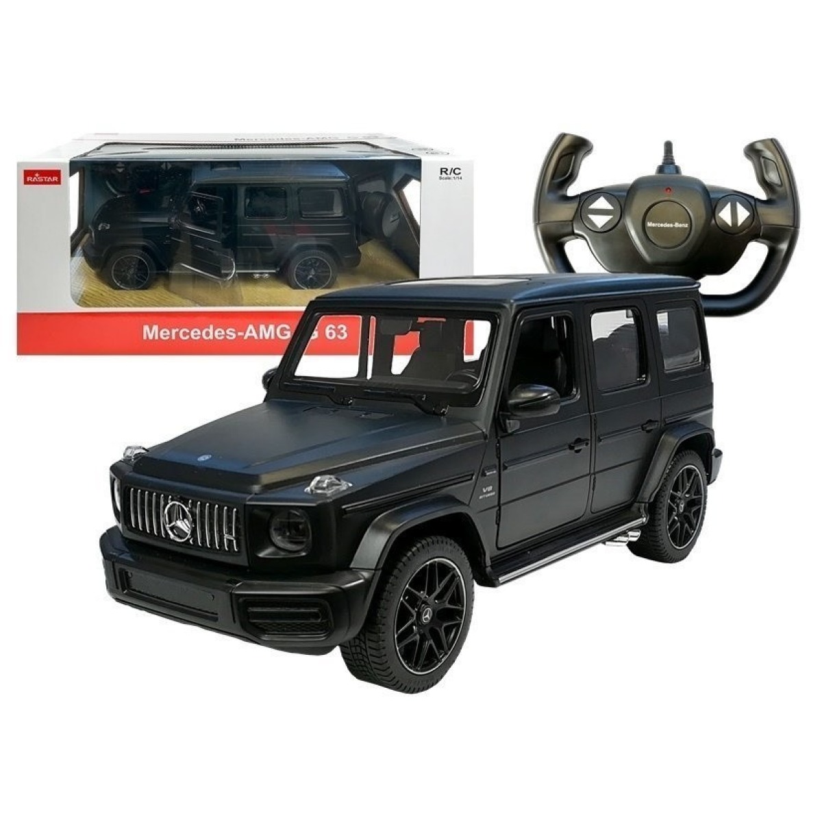 Mercedes G63 Rastar kaugjuhitav maastikuauto, must, 1:14