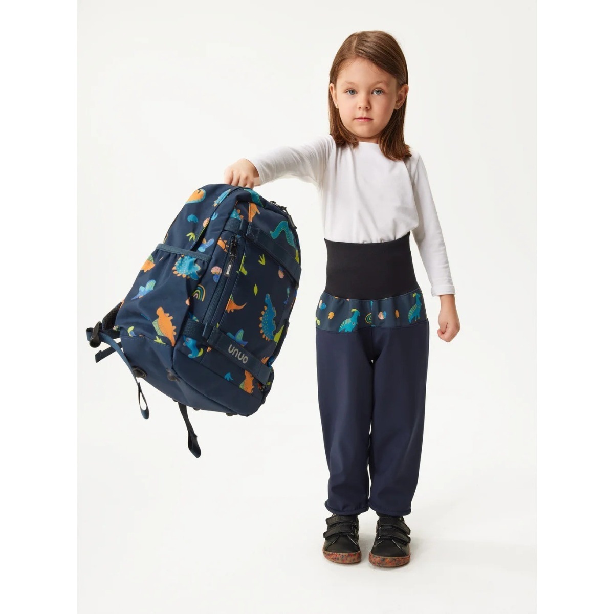 Softshell püksid fliisvoodriga Basic väikebērniem, tumesinin