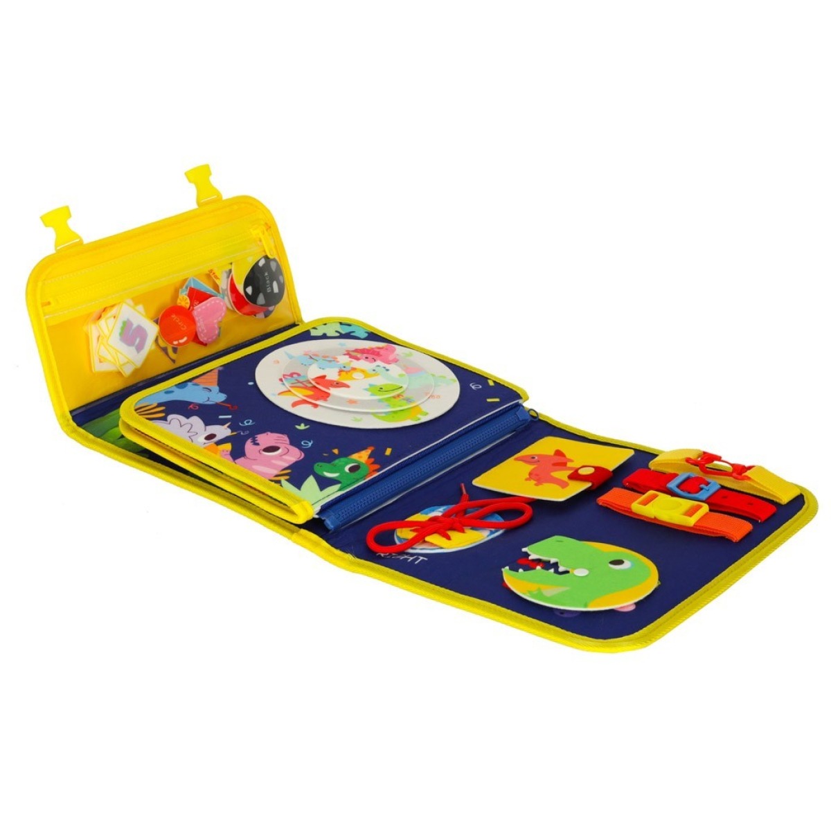 Sensoorne manipulatsiooniraamat montessori sinine