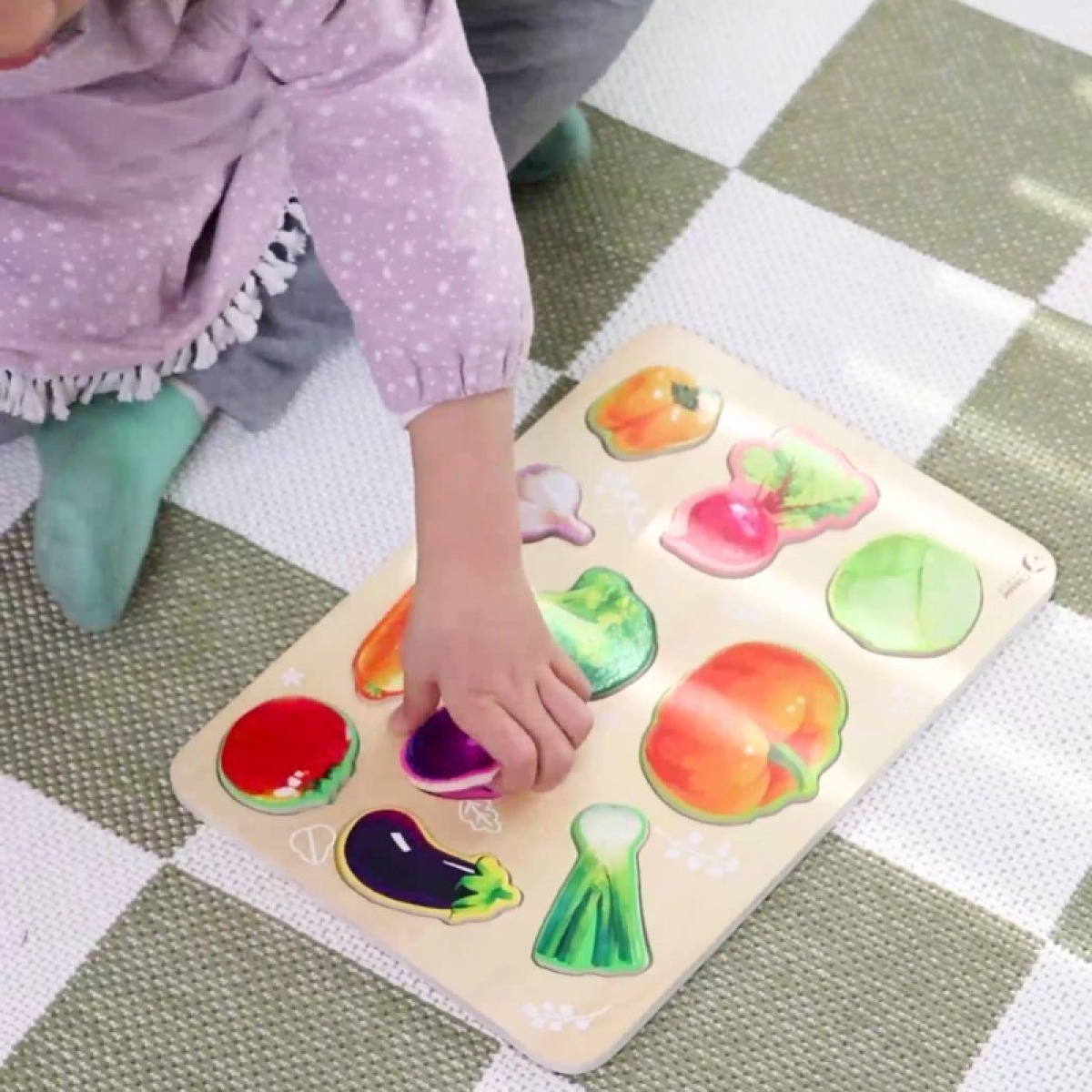 Koka Montessori köögiviljade pusle