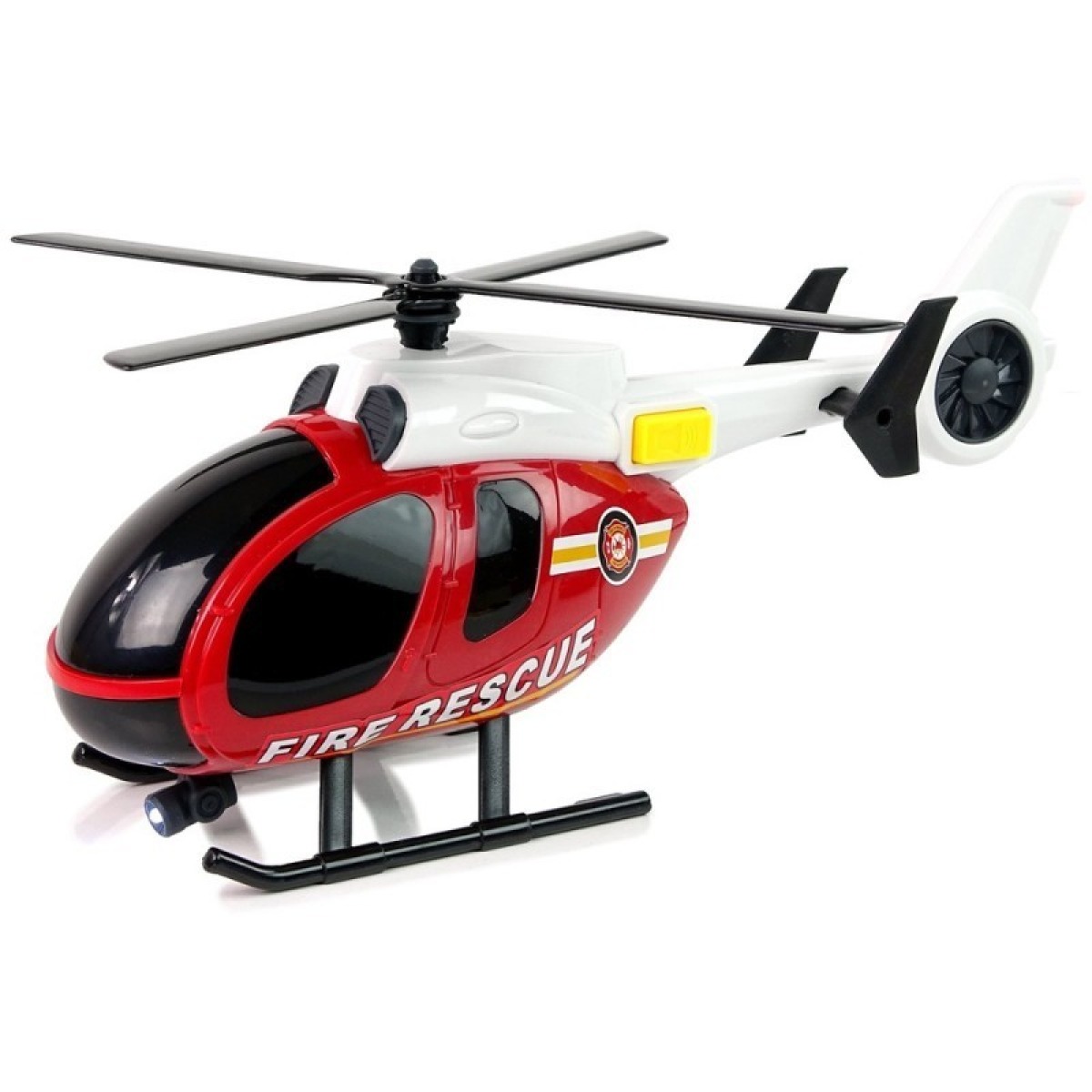 Ugunsdzēsēju glābšanas komplekts ar helikopteru, gaismām un skaņām