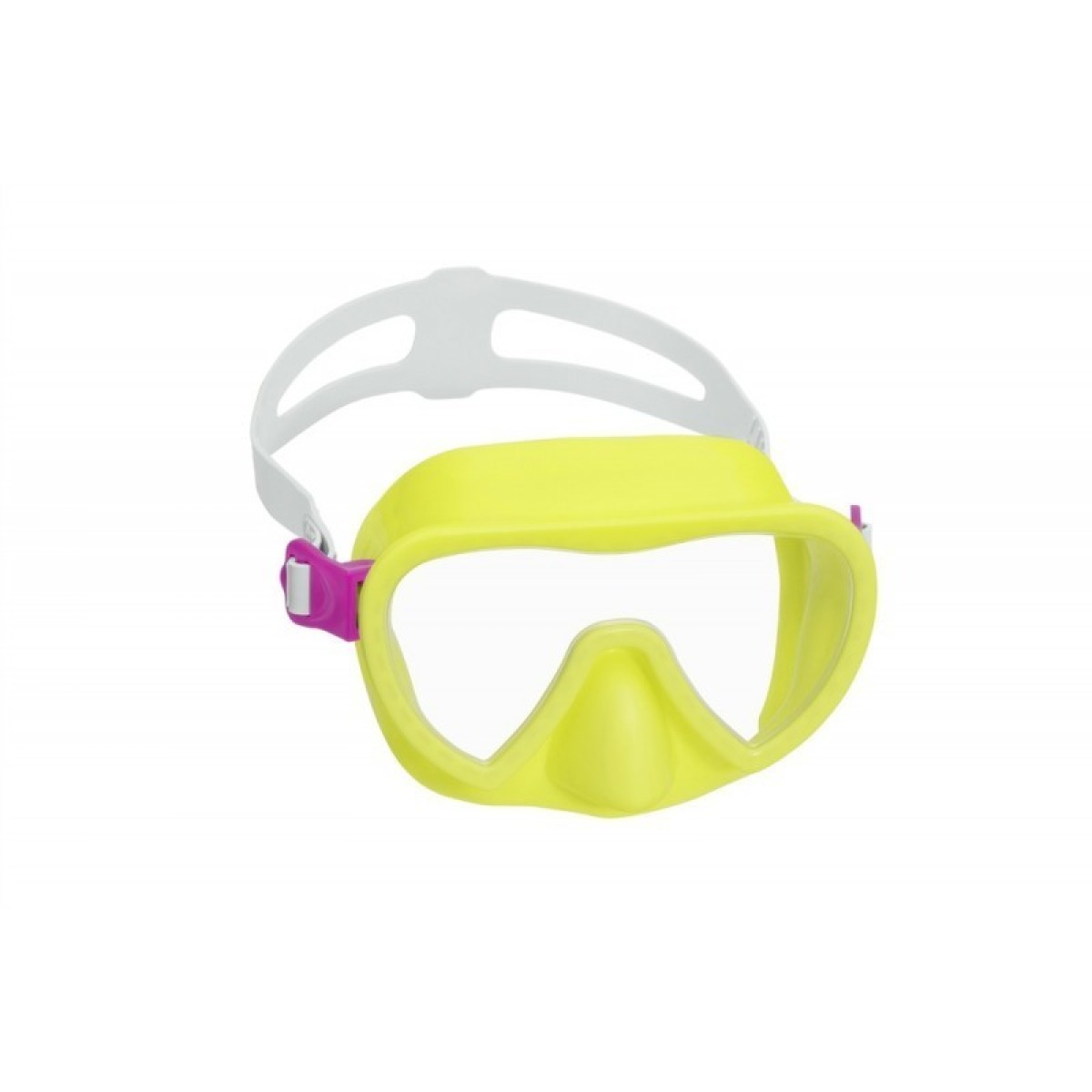 Dzeltenais bērnu snorkelēšanas komplekts ar masku, spurām un elpošanas cauruli
