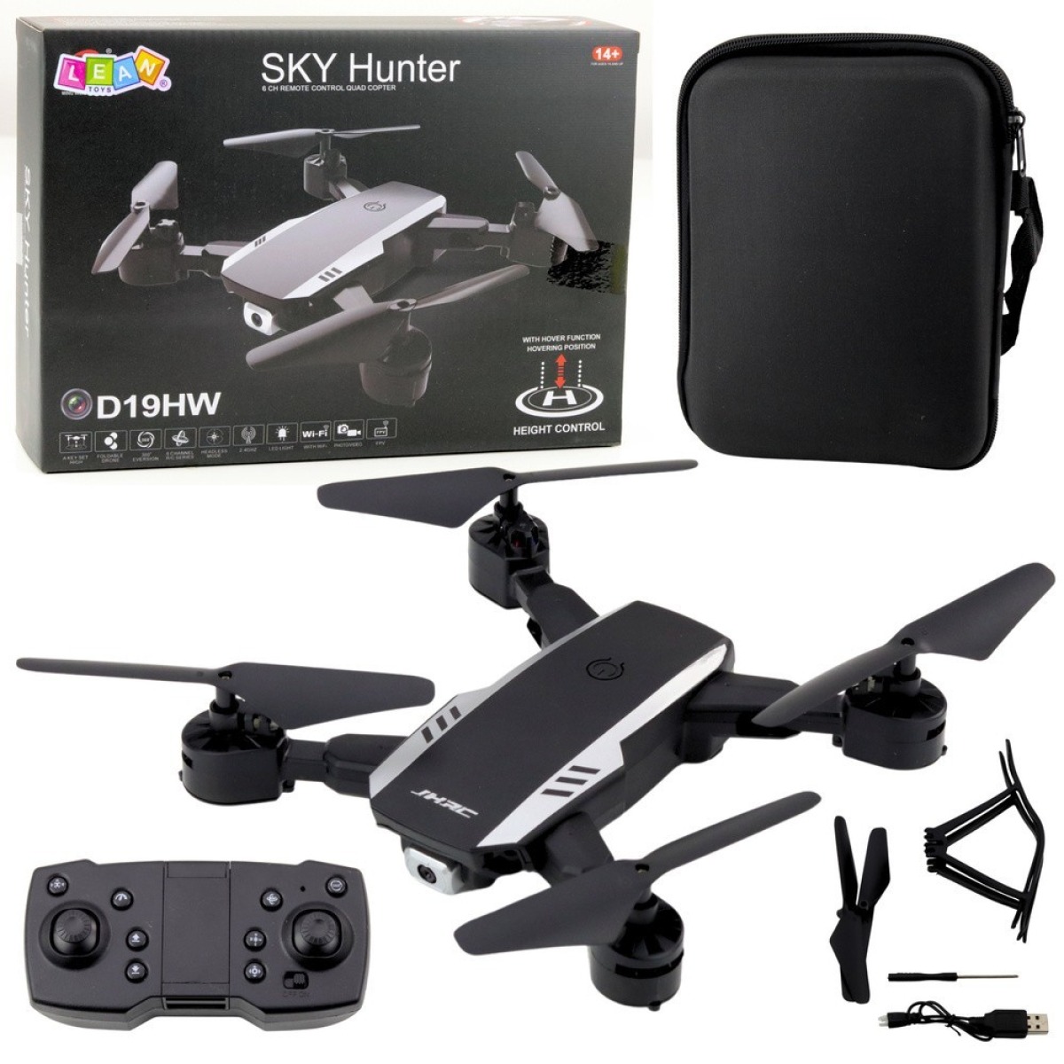 Sky Hunter D19HW FPV Wi-Fi-kaameraga droon telefonihoidikuga