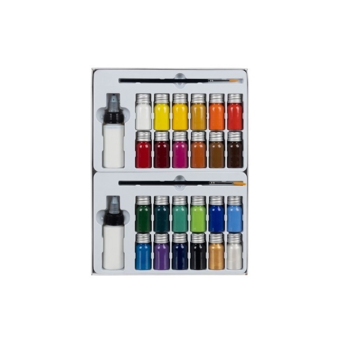Akrila krāsas audumiem, 24 krāsas x 10 ml