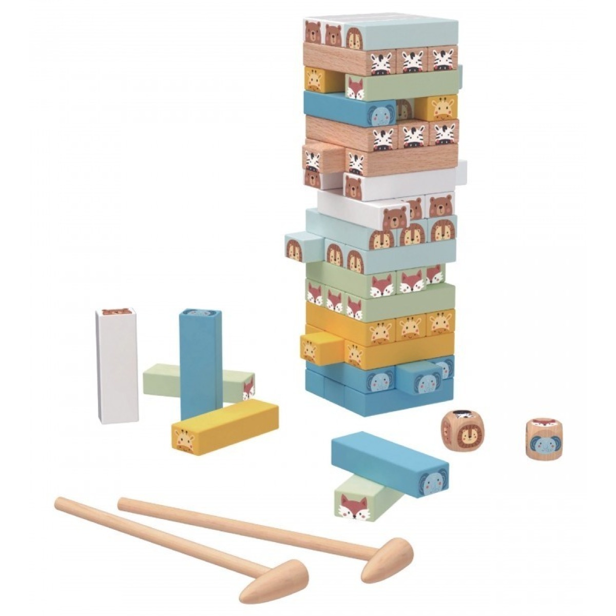 Svārstīgais tornis — koka spēle ar dzīvniekiem