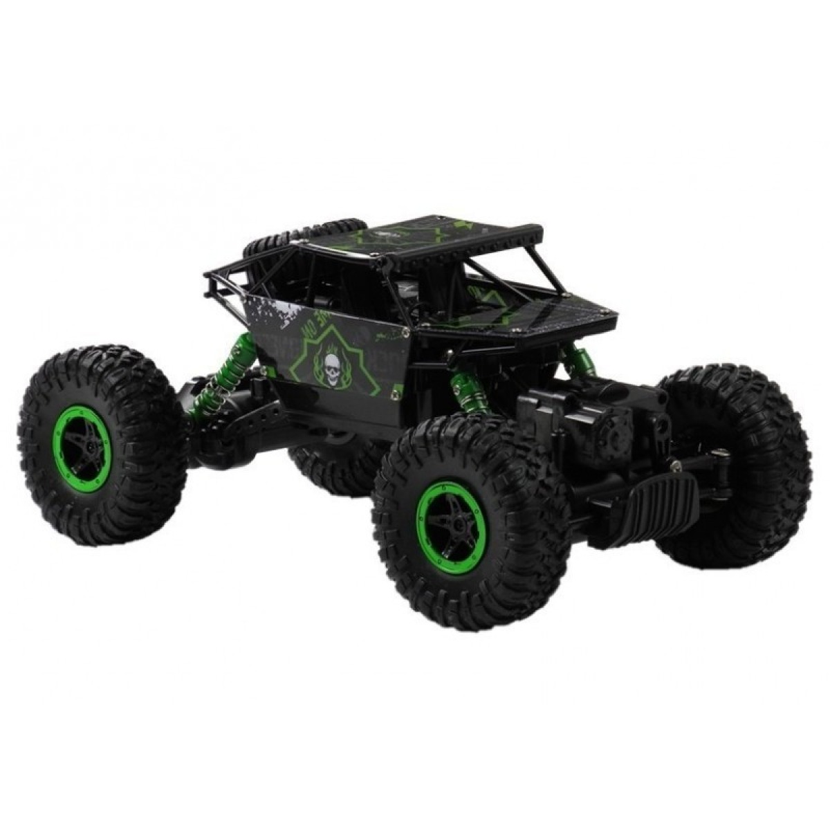 Zaļš radiovadāms monster truck 1:18
