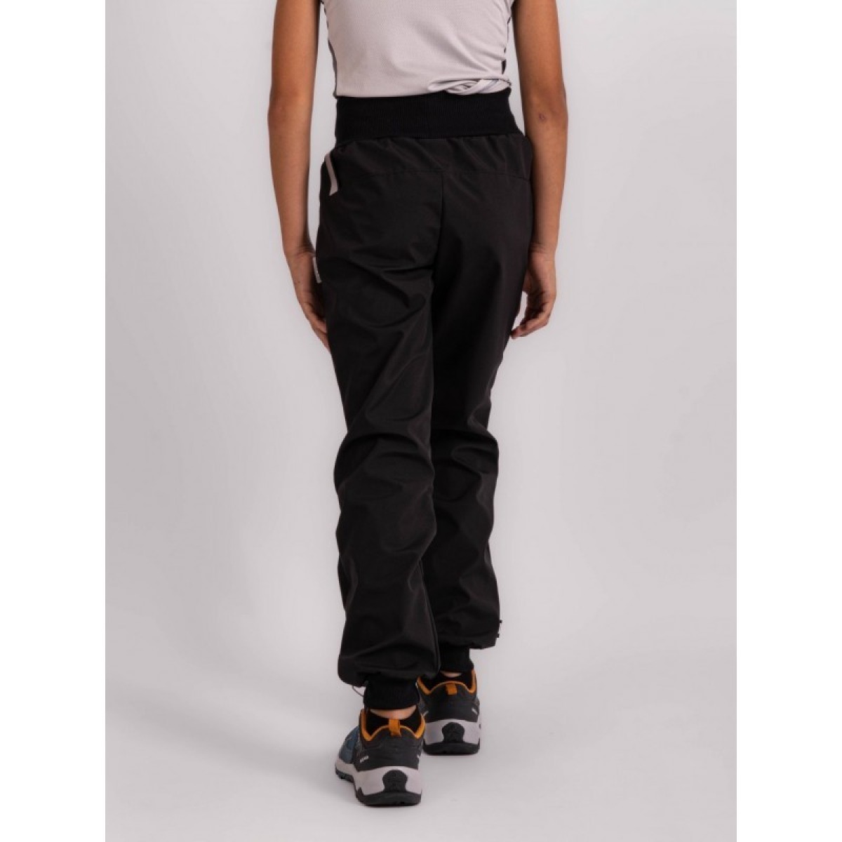 Bērnu softshell püksid fliisvoodriga Street strong, must