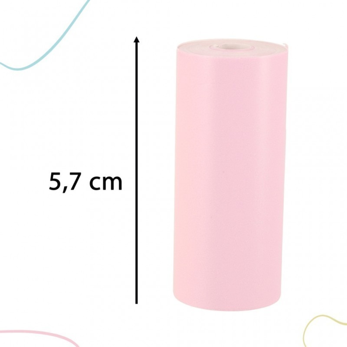 Mini kaasaskantava printeri paberirullid värvilised 4.5M, 3 