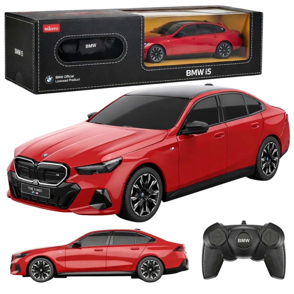 Rastar BMW i5 kaugjuhitav mudelauto, punane, 1:24