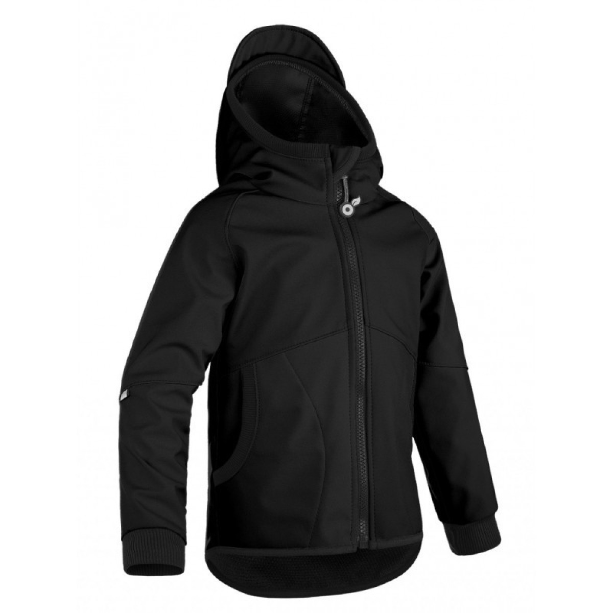 Bērnu bezoderes softshell jaka Street, melna