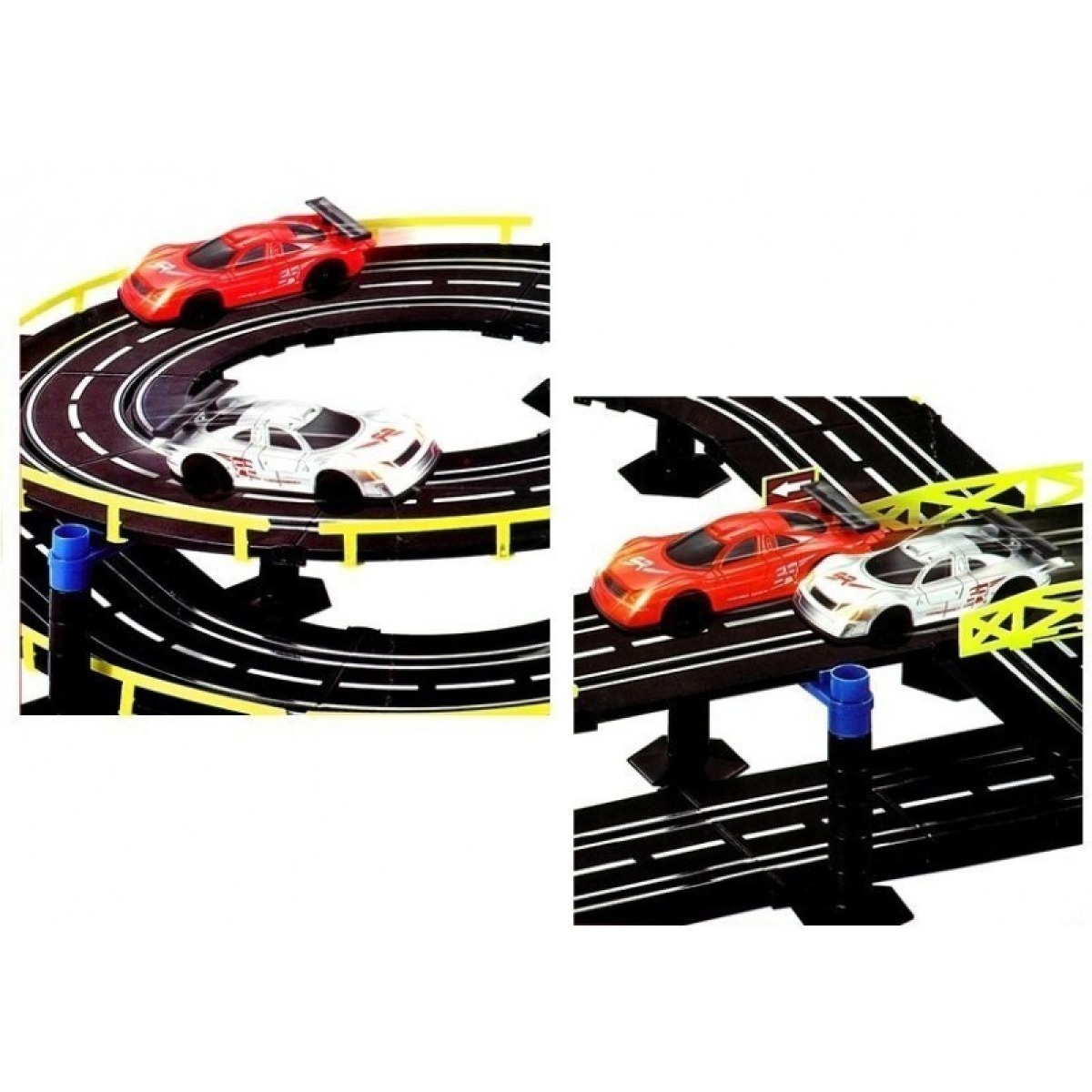 Võidusõidurada 2 auto ja 2 puldiga 1:43
