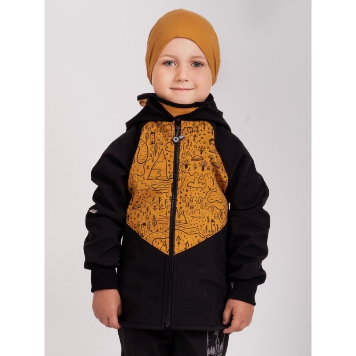 Puuvillane müts beanie, kollane