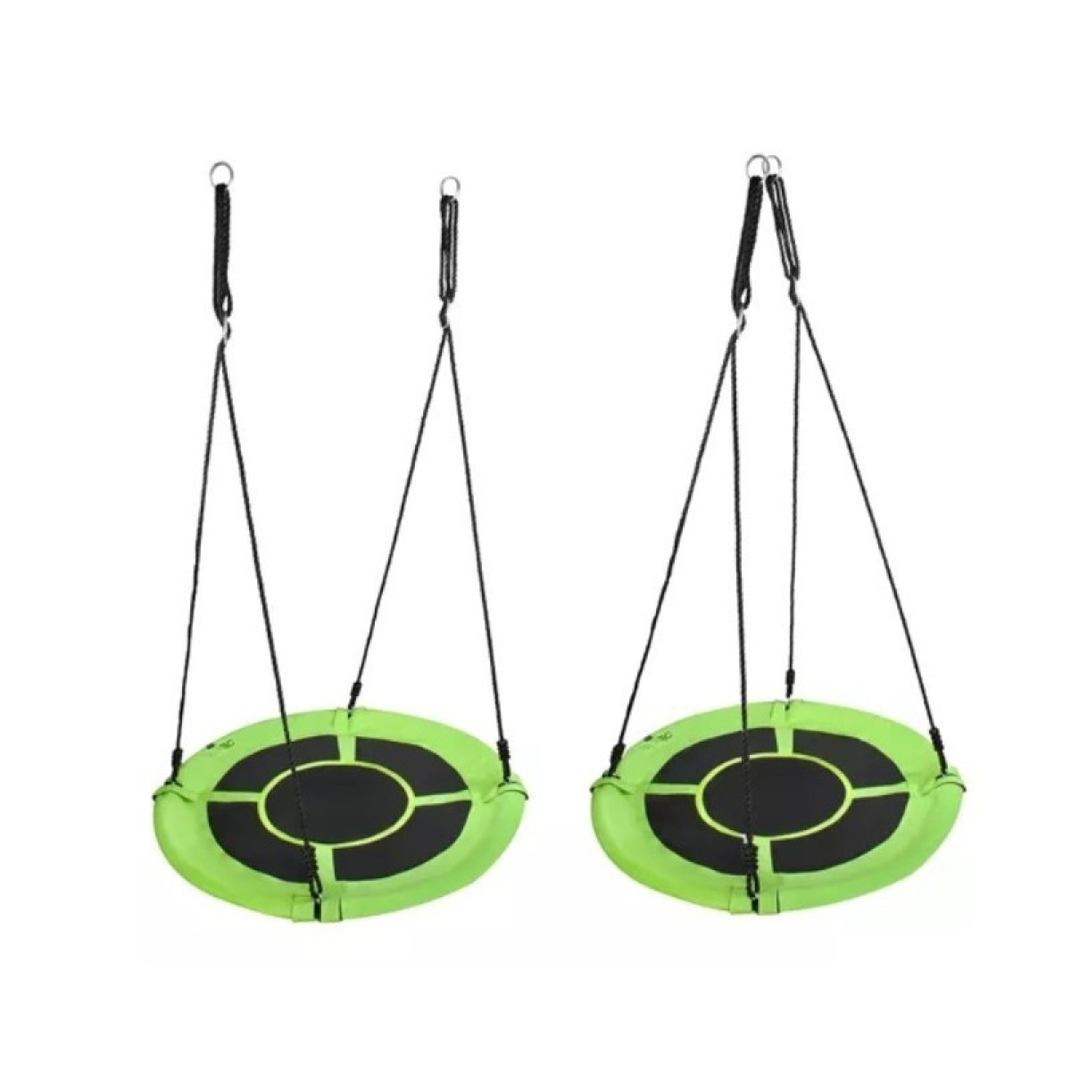 Ligzdas šūpoles, zaļas/melnas, 120 cm