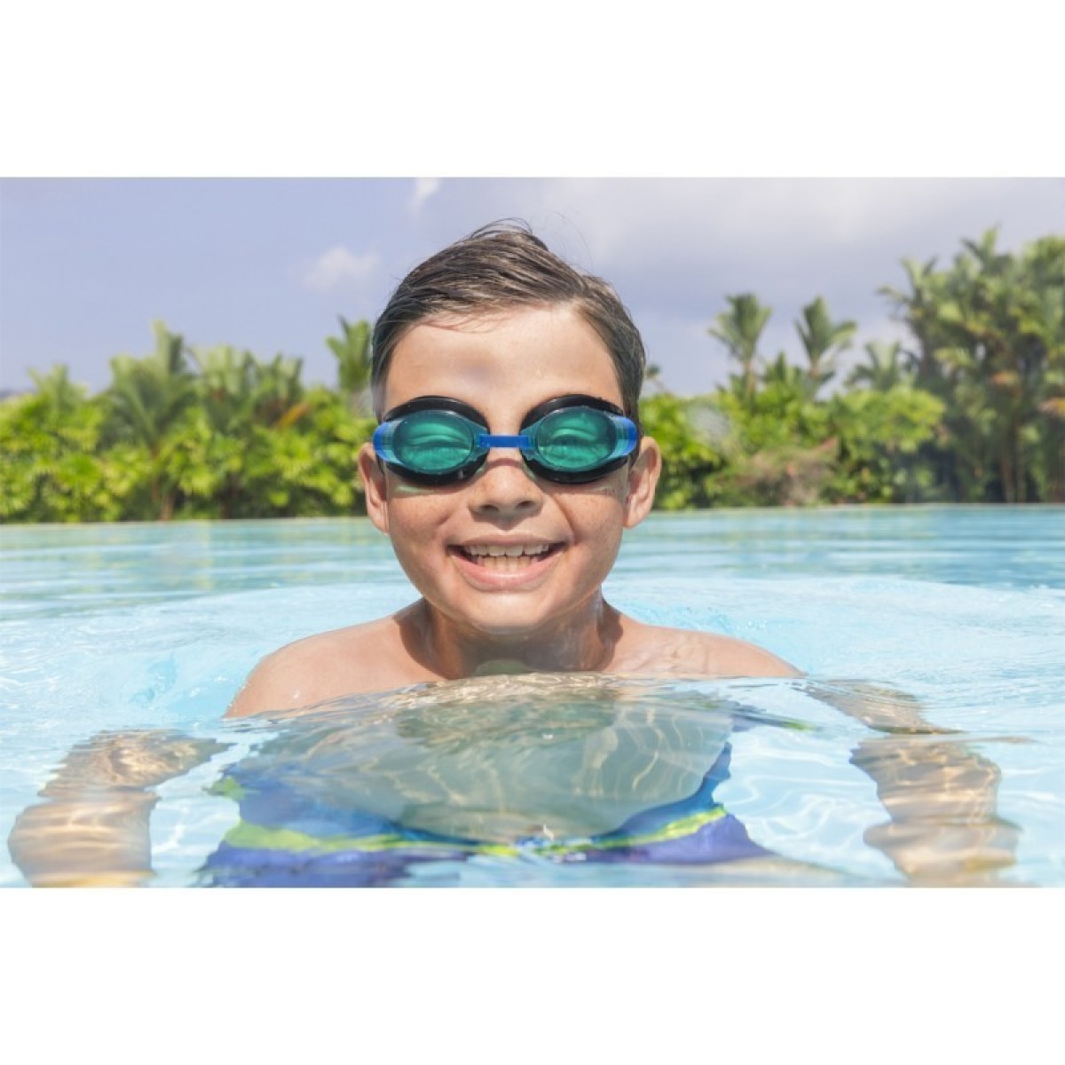 Peldbrilles 7+, zilas, Bestway