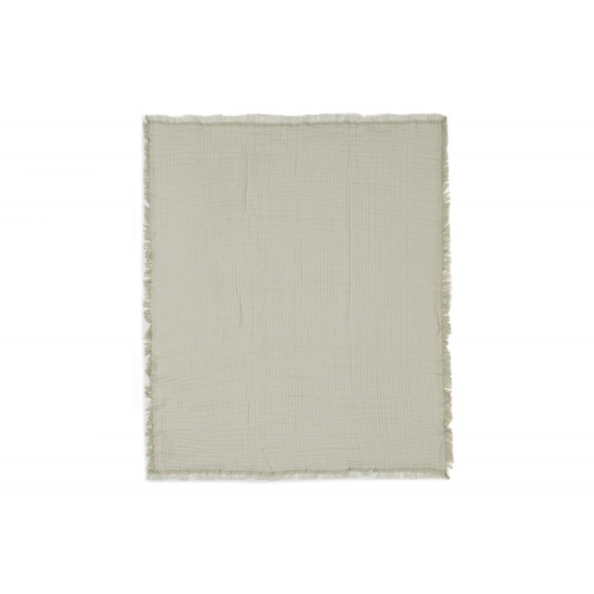 Mazulistekk 75x100cm Fringe Olive Green/Ivory GOTS