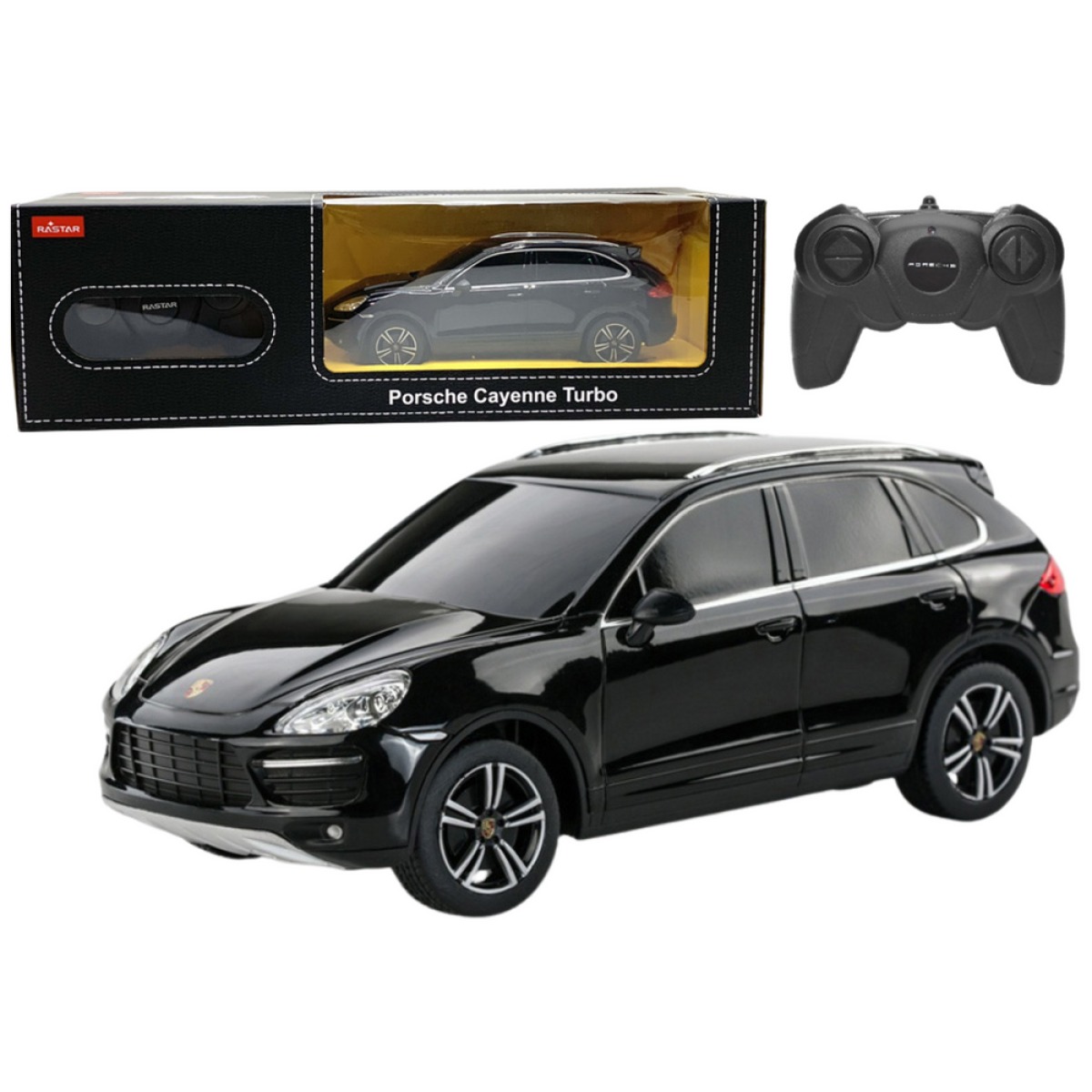 Rastar Porsche Cayenne Turbo RC, melns, 1:24
