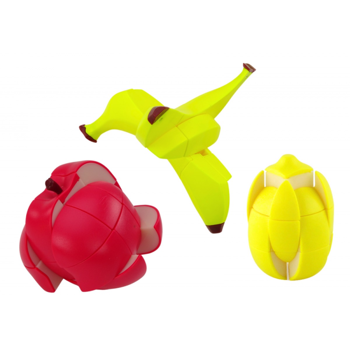 Izglītojošs loģikas puzles kubu komplekts — ābols, banāns un citrons