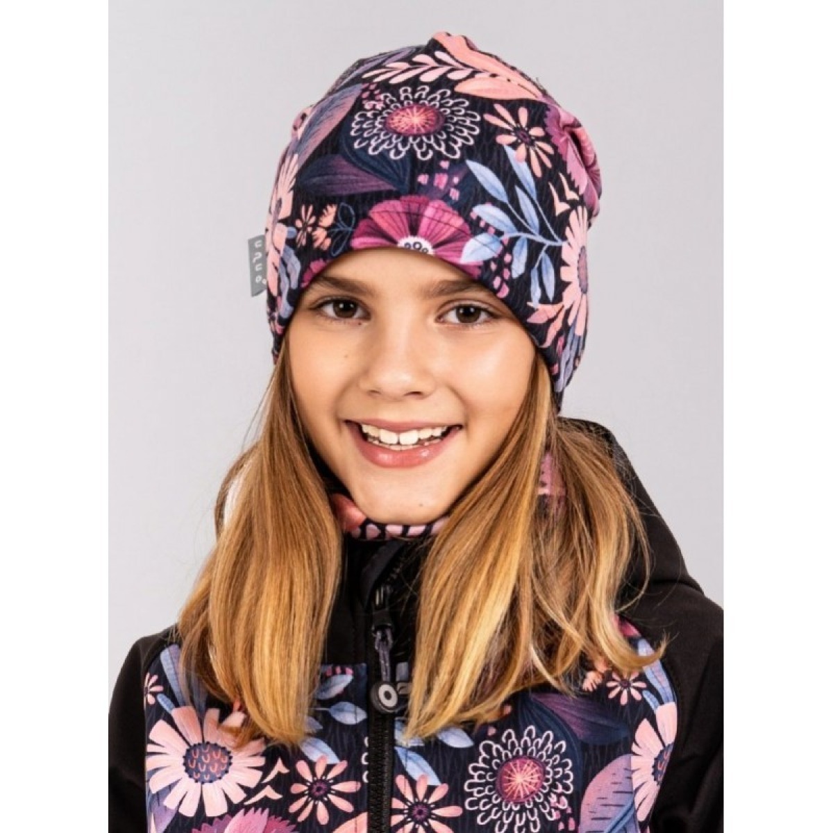 Bērnu softshell jaka ar flīsa oderi Basic, melna/magic fl