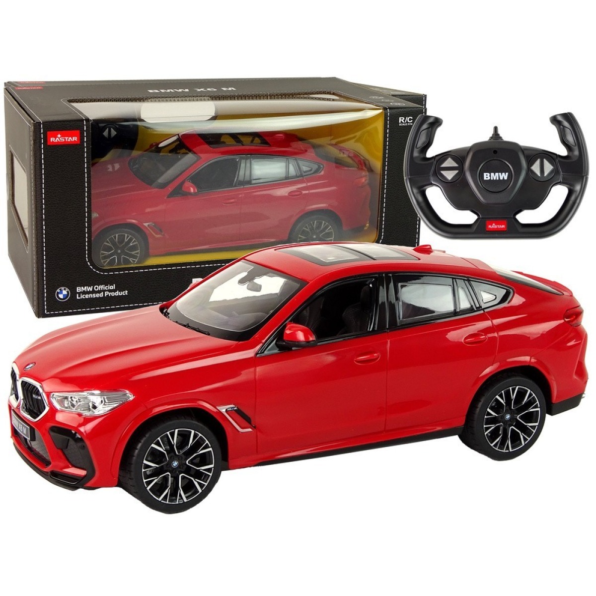 Rastar Pilot BMW X6 M kaugjuhitav auto, punane 1:14