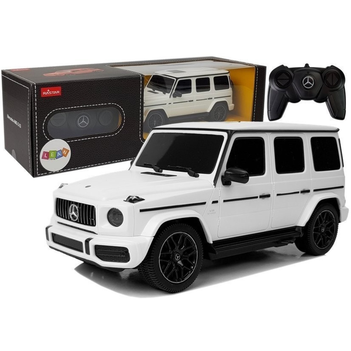 Valge Mercedes-AMG G63 kaugjuhtimisega auto, 1:24