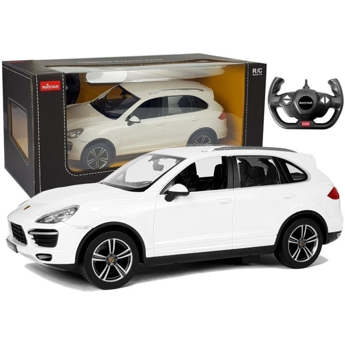 Rastar Porsche Cayenne kaugjuhitav auto, valge, 1:14