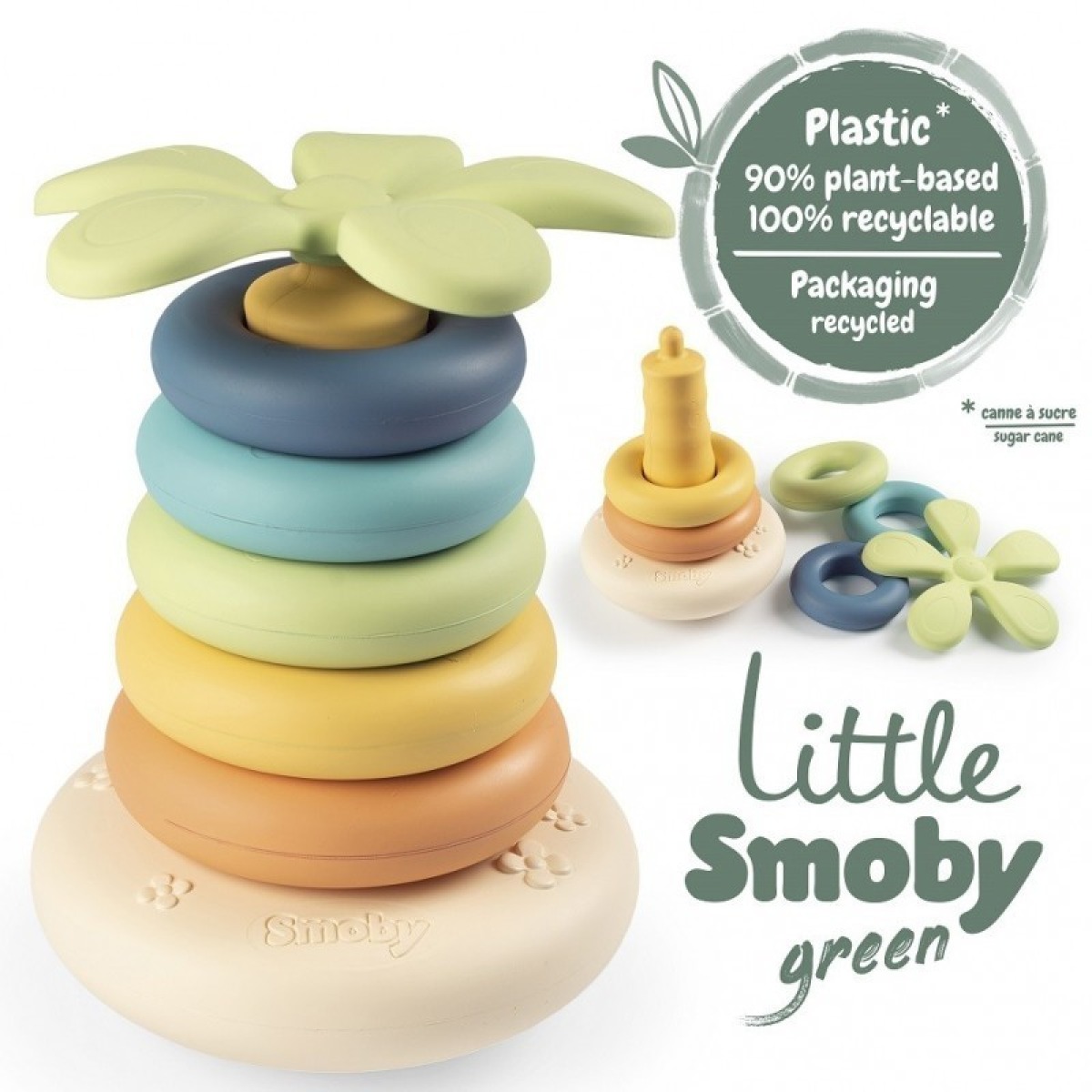 SMOBY Little Green bioplastmasas piramīda krāmēšanai
