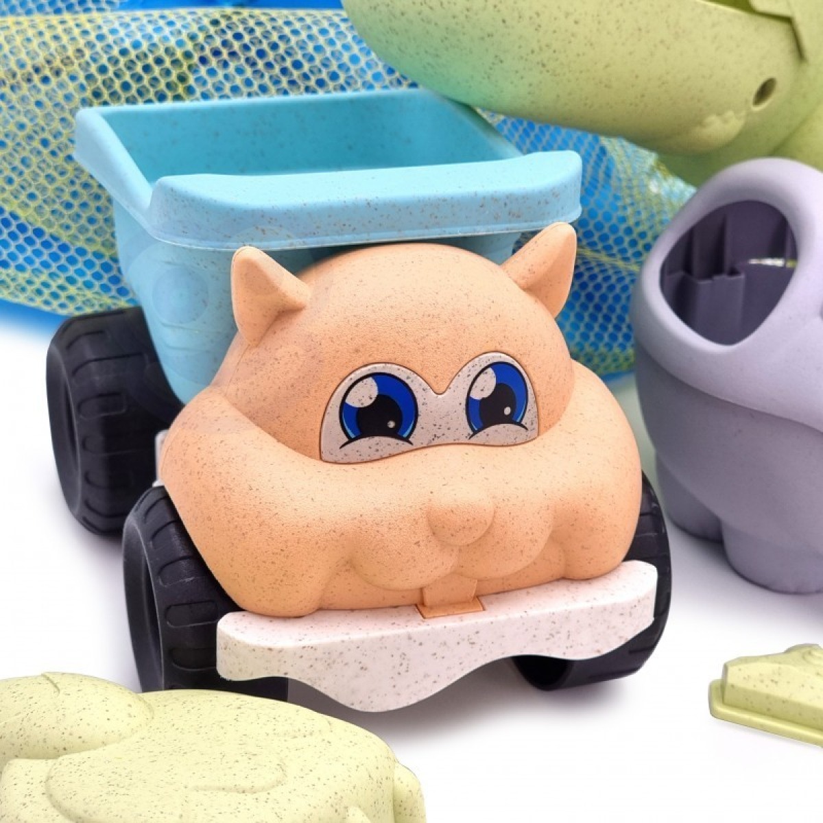 Smilšu rotaļlietu komplekts, 10 gab., BIODEGRADĒJAMS ORGANISKS MATERIĀLS