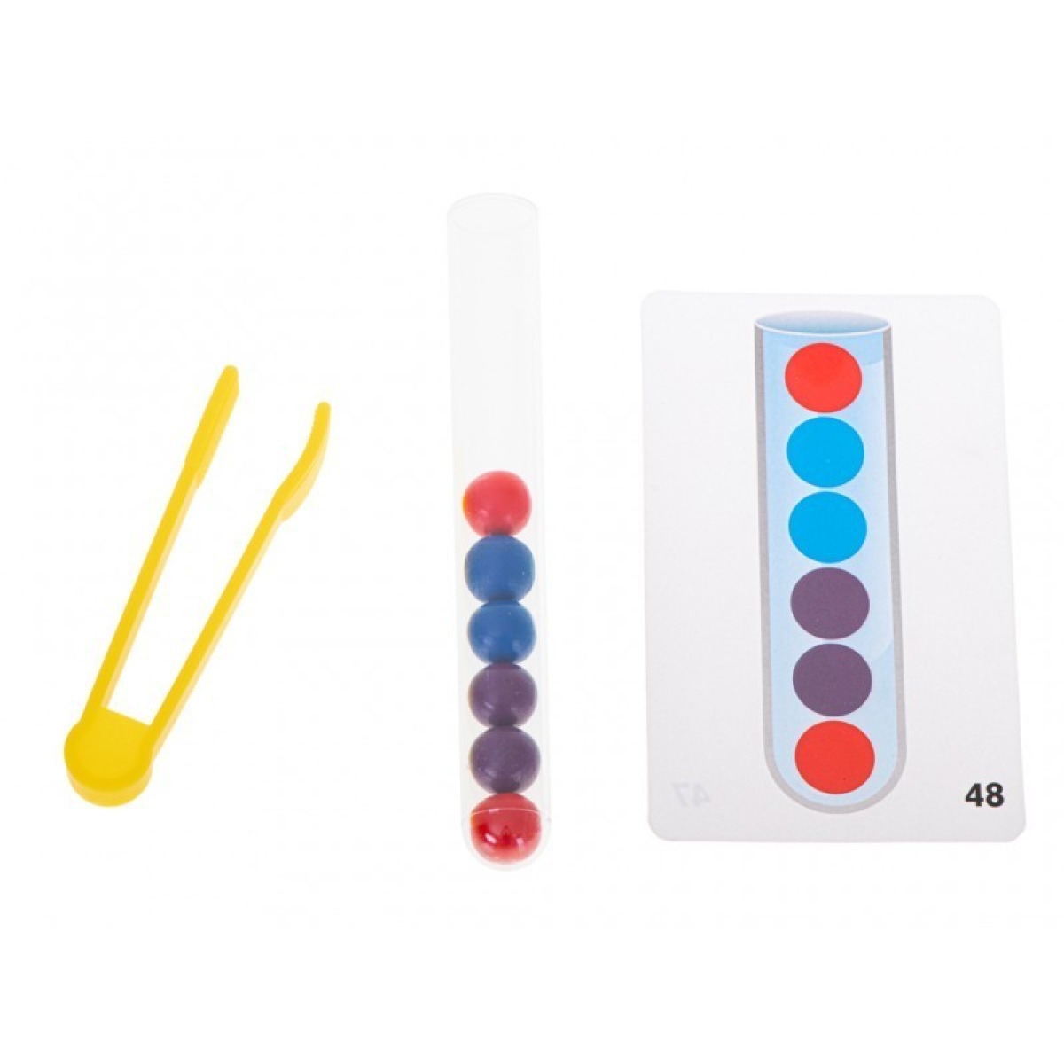 Montessori mācību spēle ar krāsainām bumbiņām