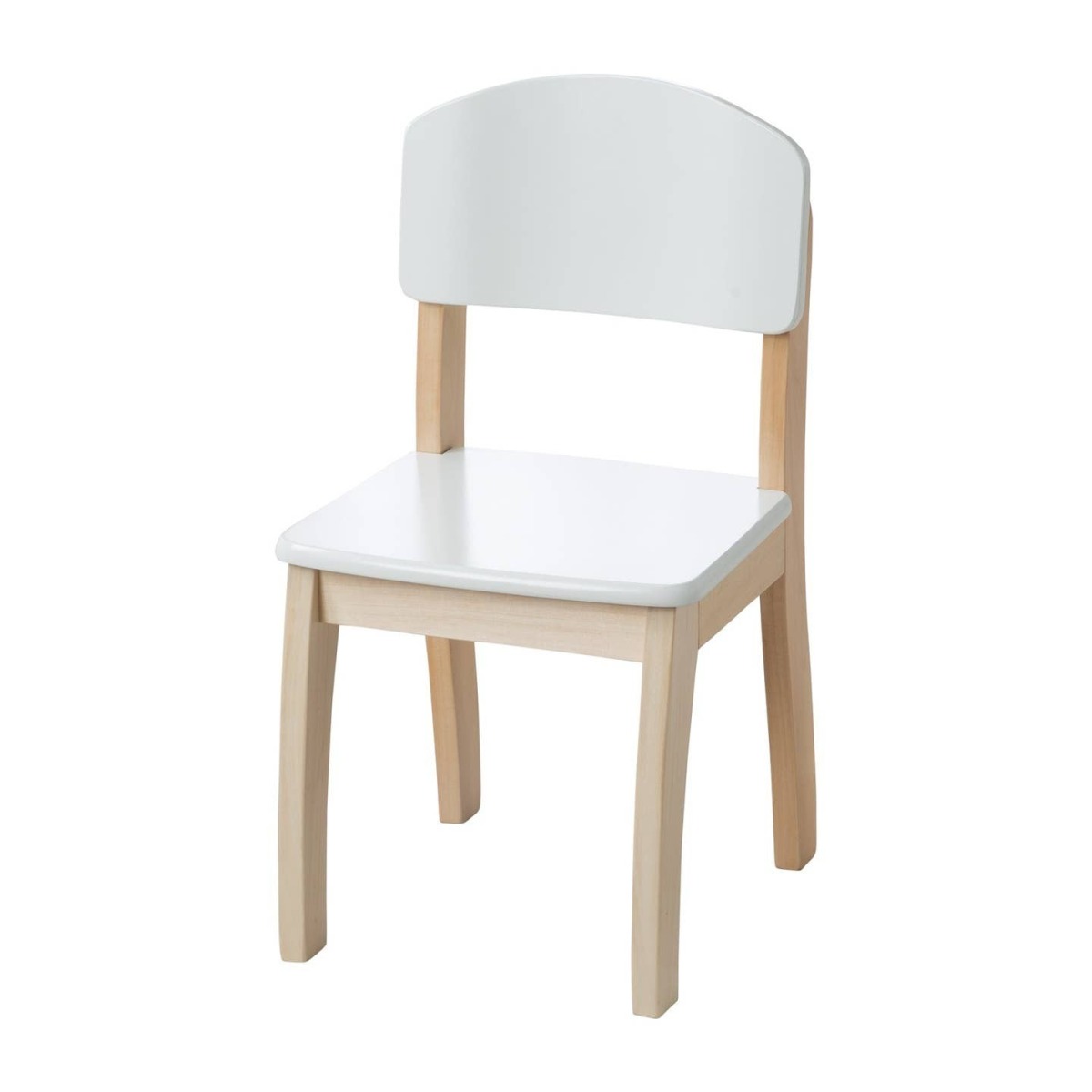 Bērnu krēsls ar atzveltni, balts, sēdekļa augstums 31.5 cm | MIU Kids