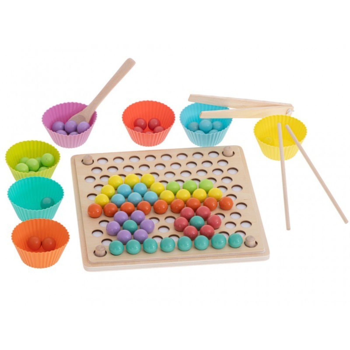 Montessori bumbiņu puzle skaitīšanai