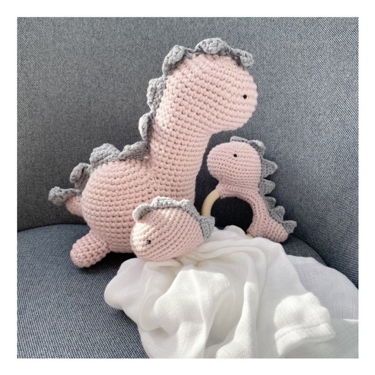 Kaisulapp Dino, valge