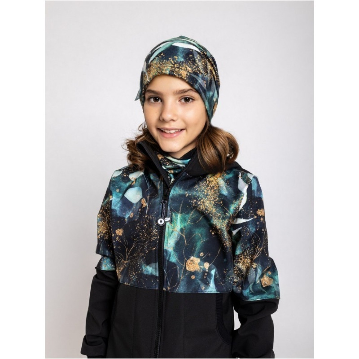 Fliismüts beanie, leaves