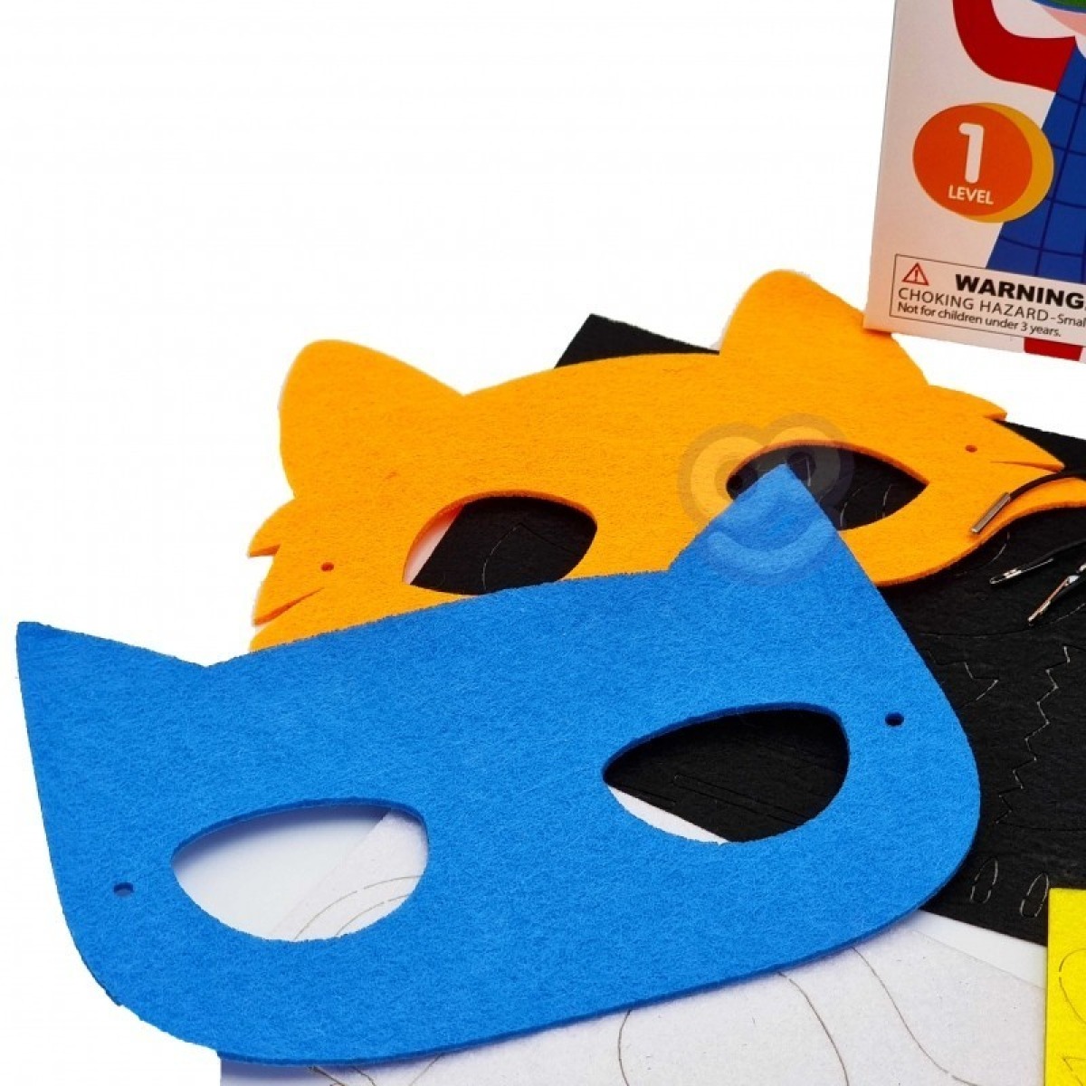 Woopie filca dzīvnieku masku izgatavošanas komplekts, 4 maskas