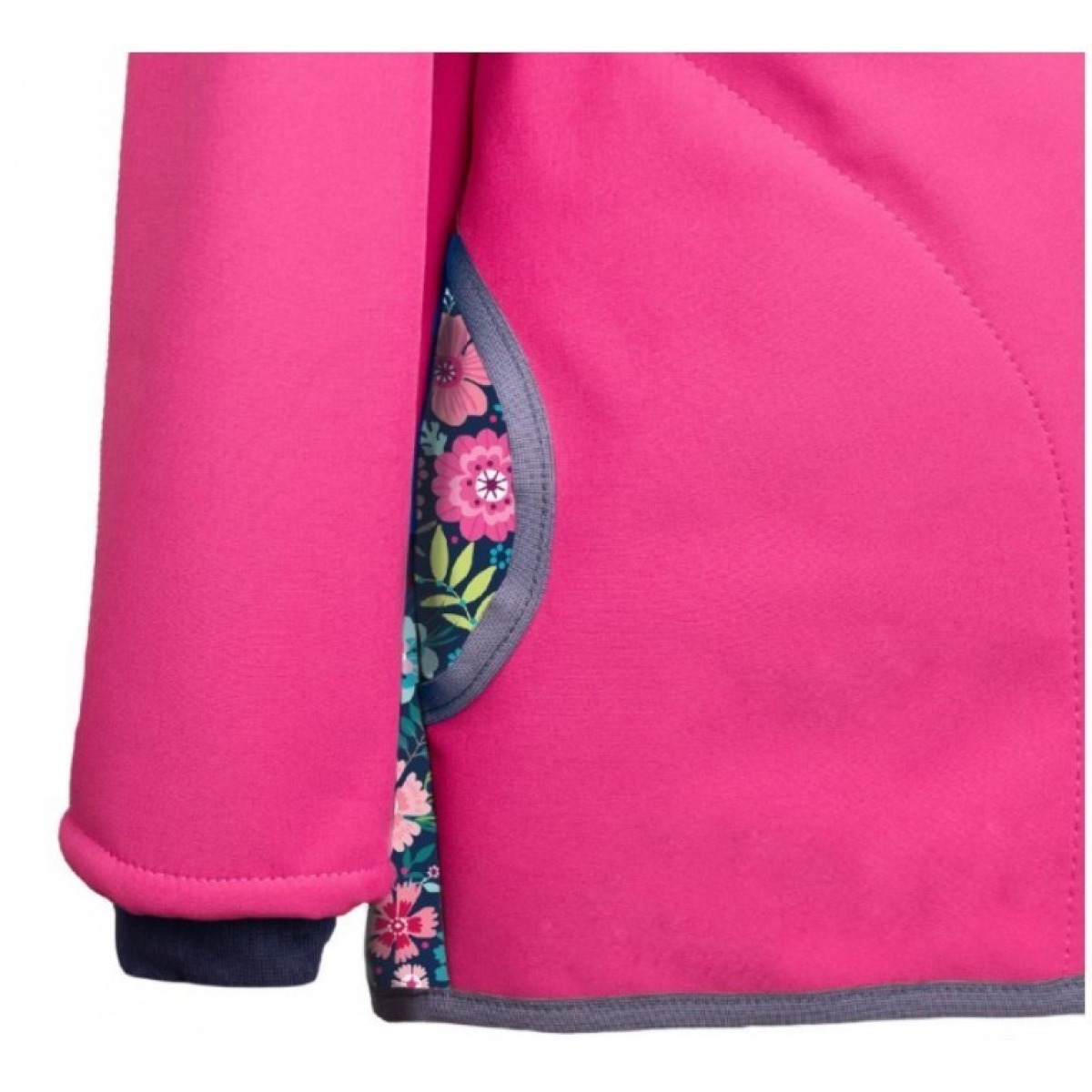 Bērnu softshell jope fliisvoodriga Basic, fuksia/lilled