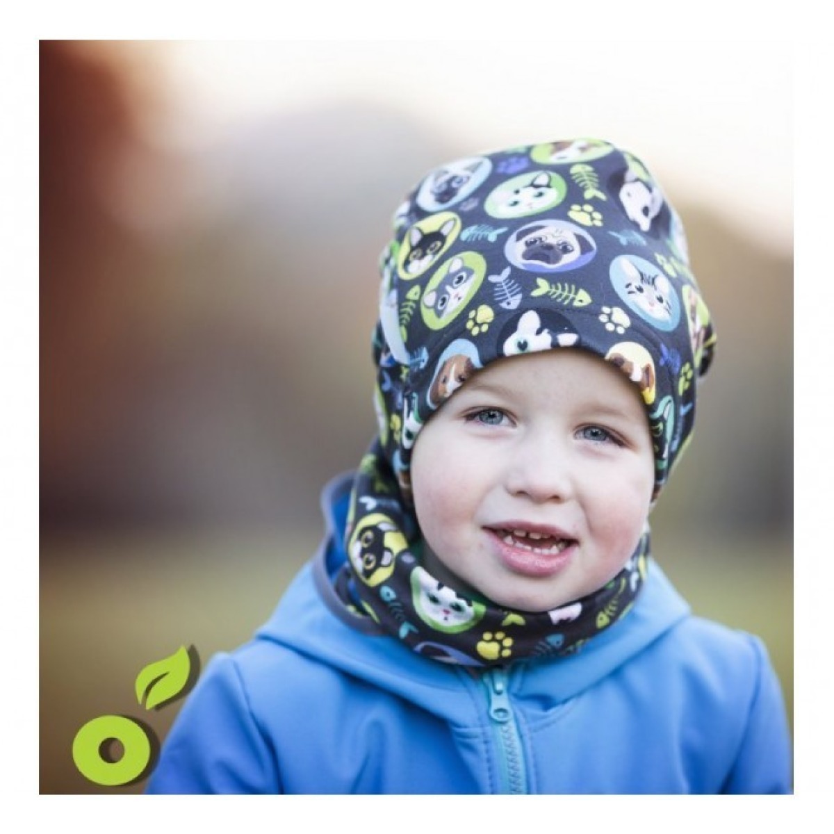 Fliismüts beanie, lilled