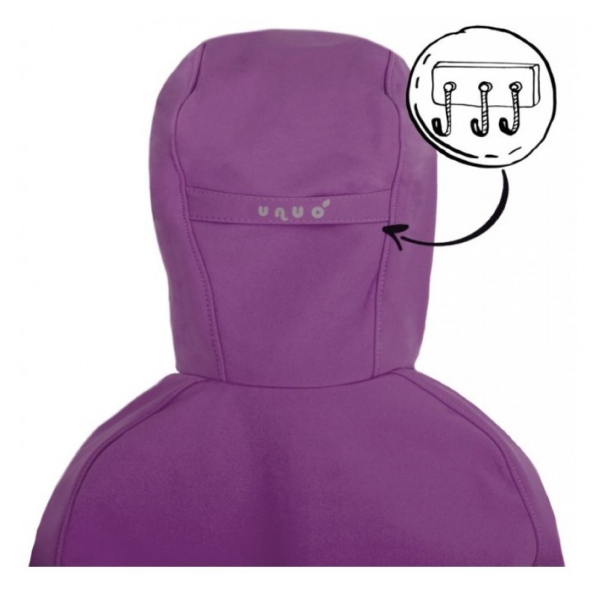 Bērnu softshell jaka ar flīsa oderi Basic, violeta ar vienradžiem