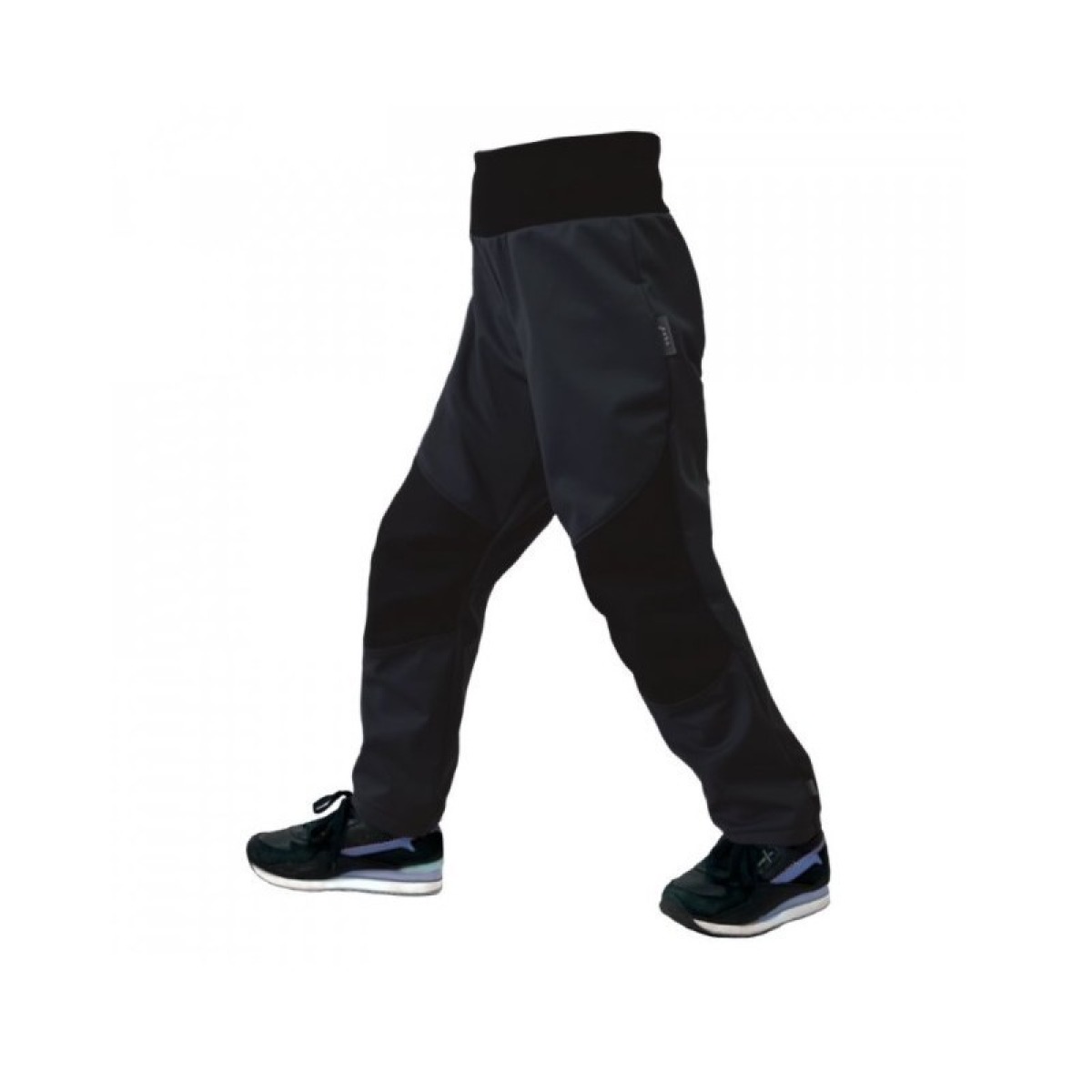 Softshell püksid fliisvoodriga Flexi bērniem, must