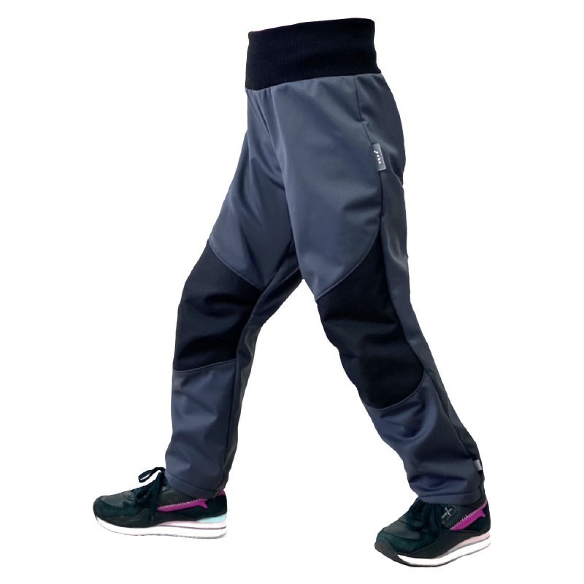 Softshell püksid fliisvoodriga Flexi bērniem, hall