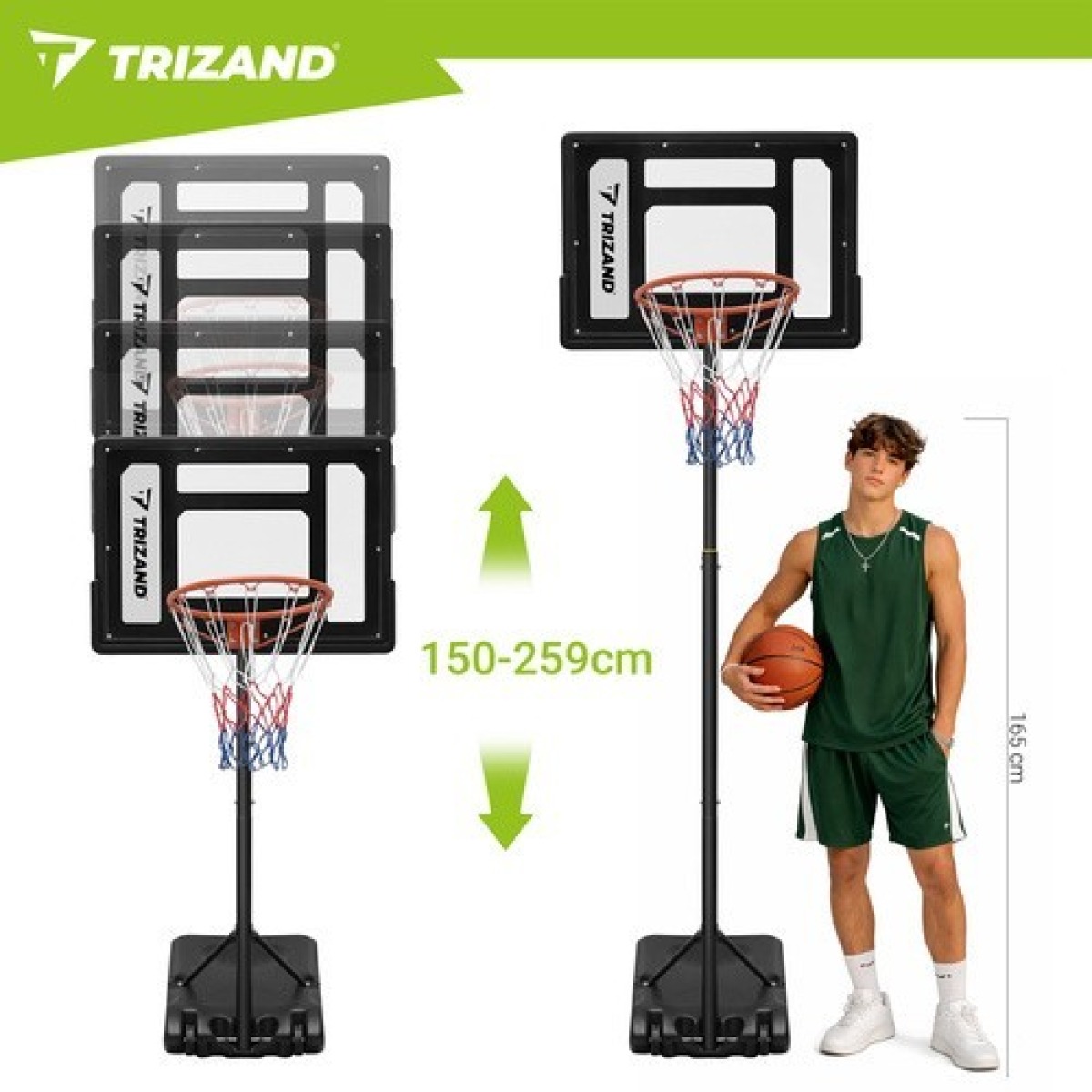 Trizand 259 cm basketbola grozs